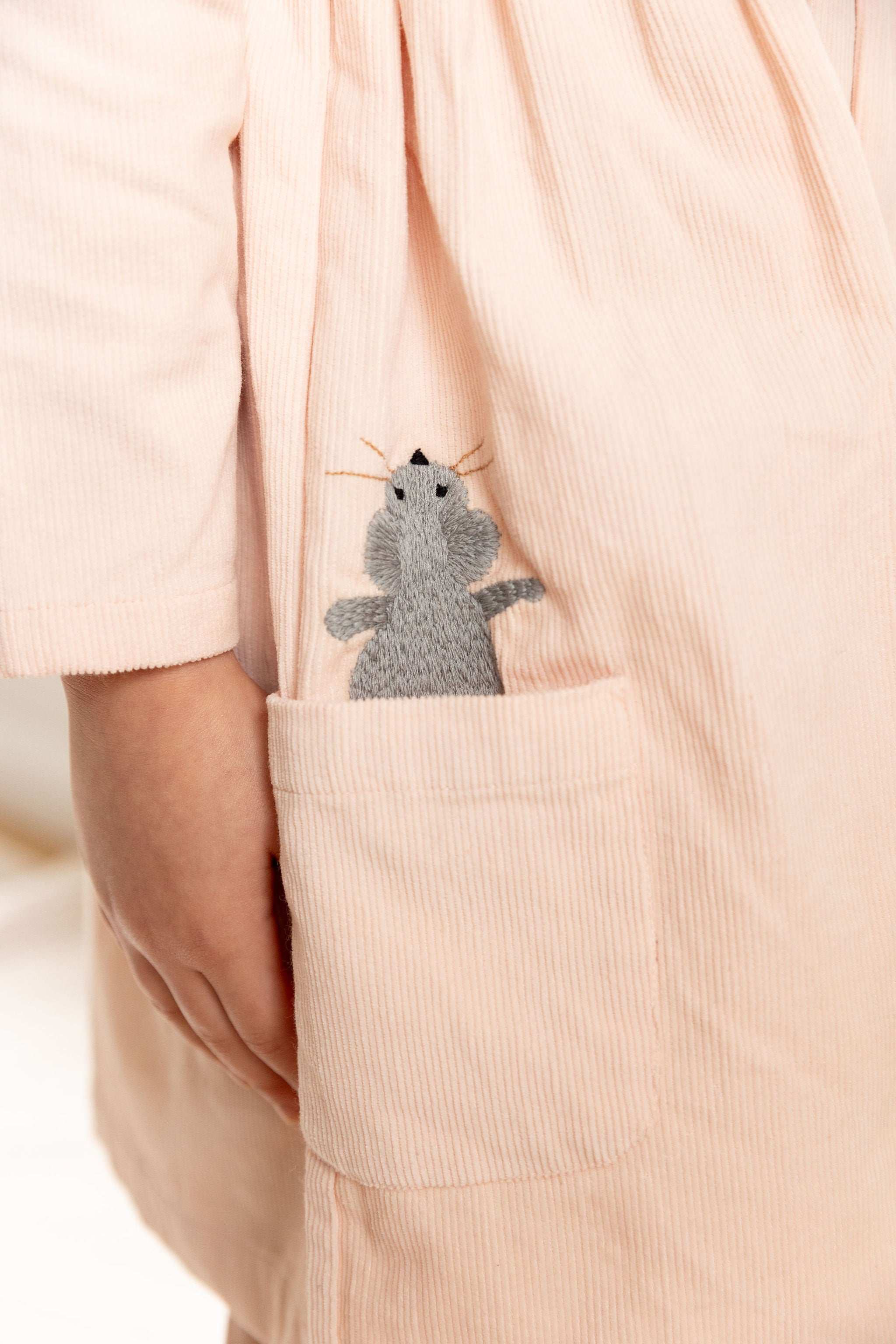 Lucy Mouse Dress - Baby Pink Mouse