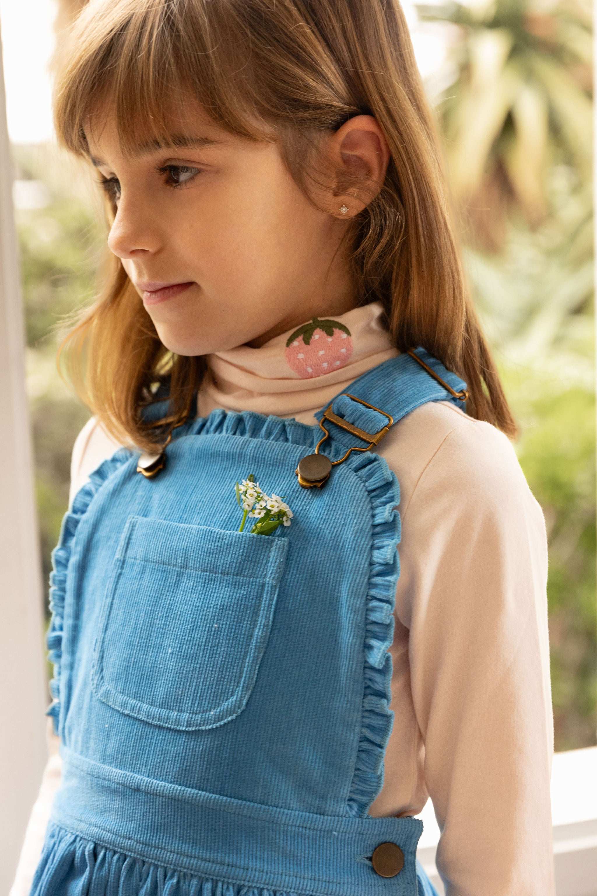 Ellie Pinafore Dress - Sky Blue