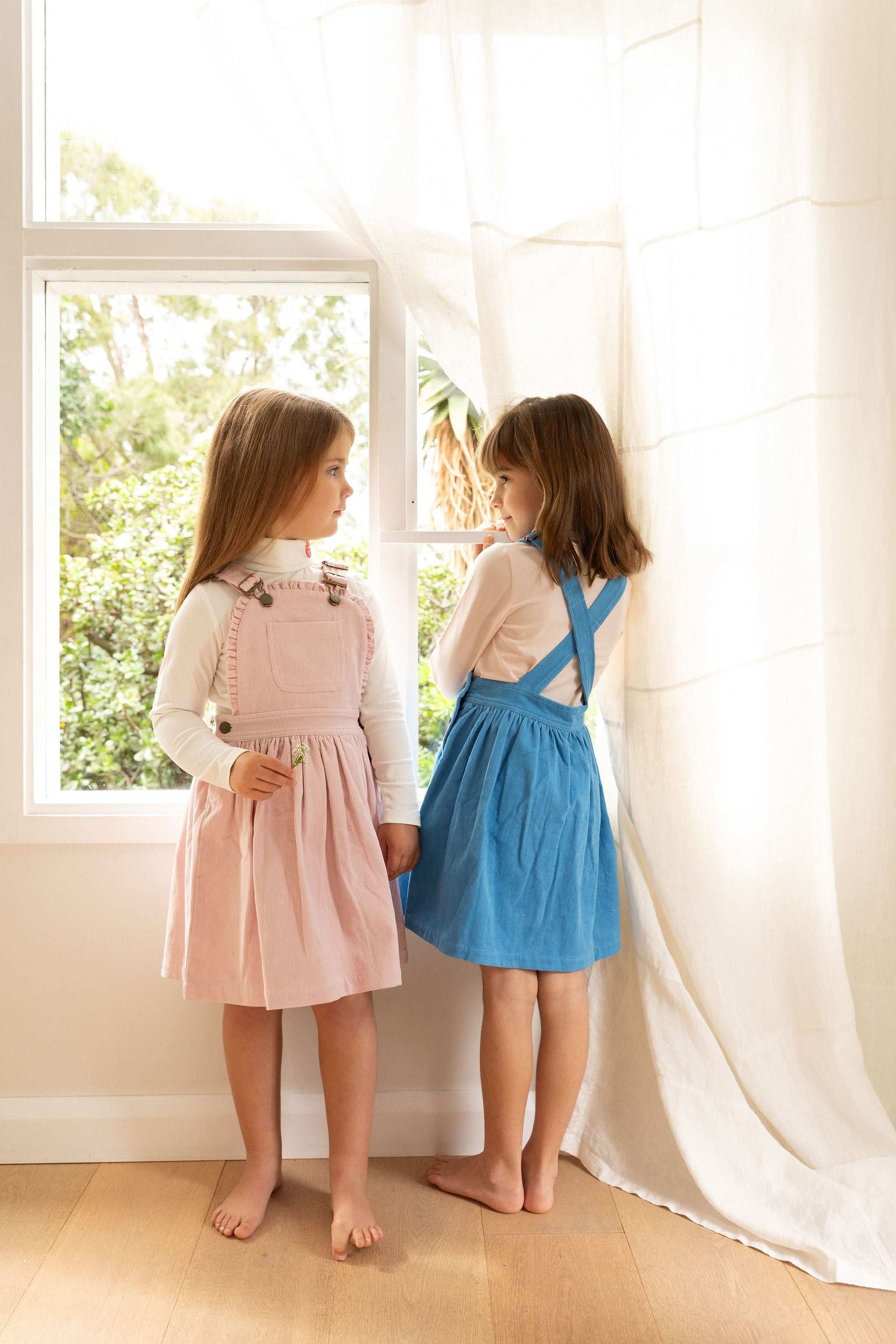 Ellie Pinafore Dress - Sky Blue