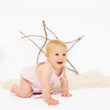 Evie Playsuit - Pink Gingham Bird