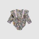 Elenora Playsuit - Botanical Navy