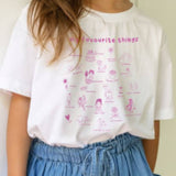 Favourite Things Tee - Baby Pink