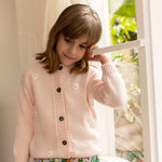 Sunflower Cardigan - Baby Pink
