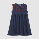 Cordelia Dress - Navy & White