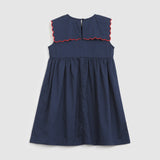 Cordelia Dress - Navy & White