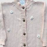 Sunflower Cardigan - Baby Pink