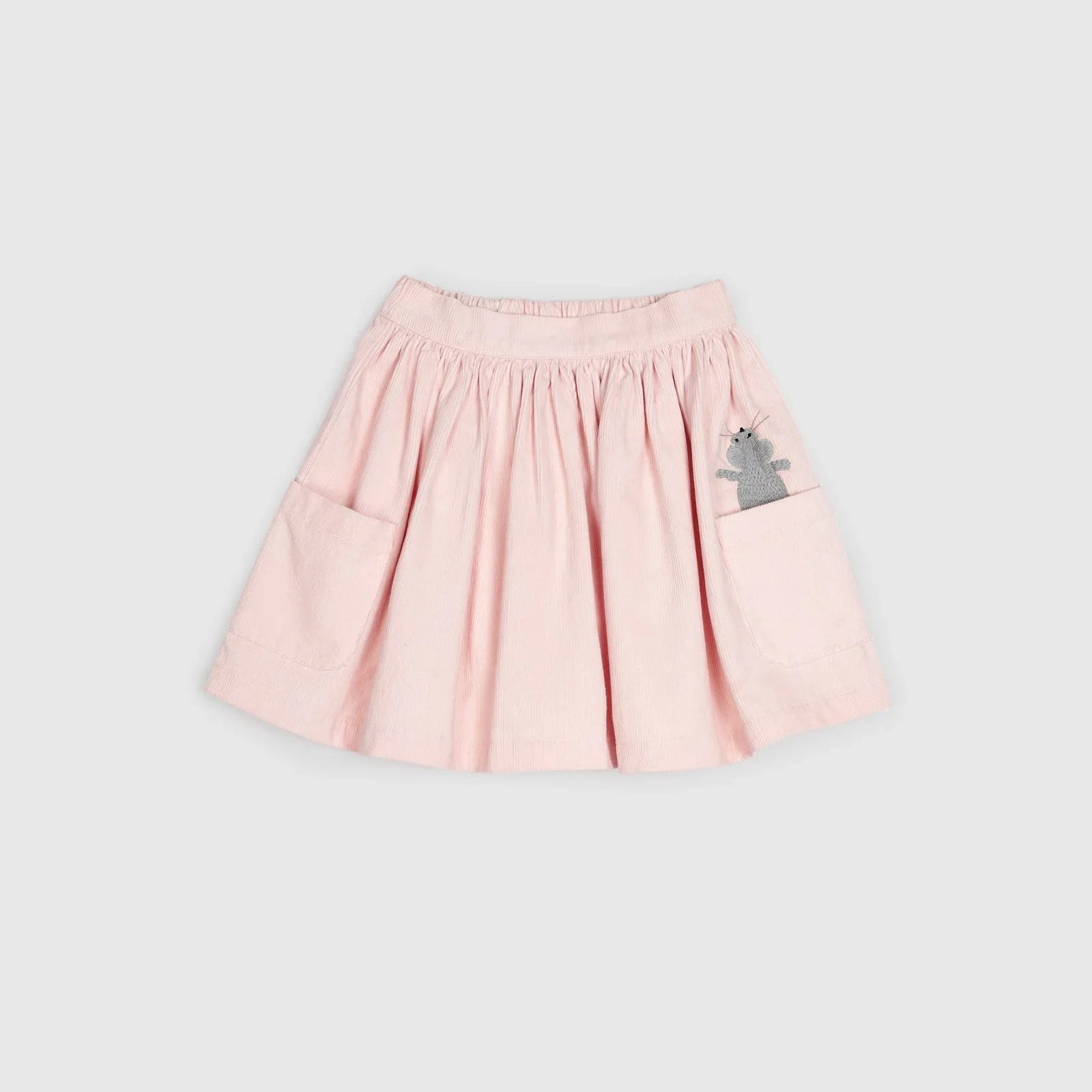 Bunny Skirt - Baby Pink Mouse Emb - ALEX & ANT