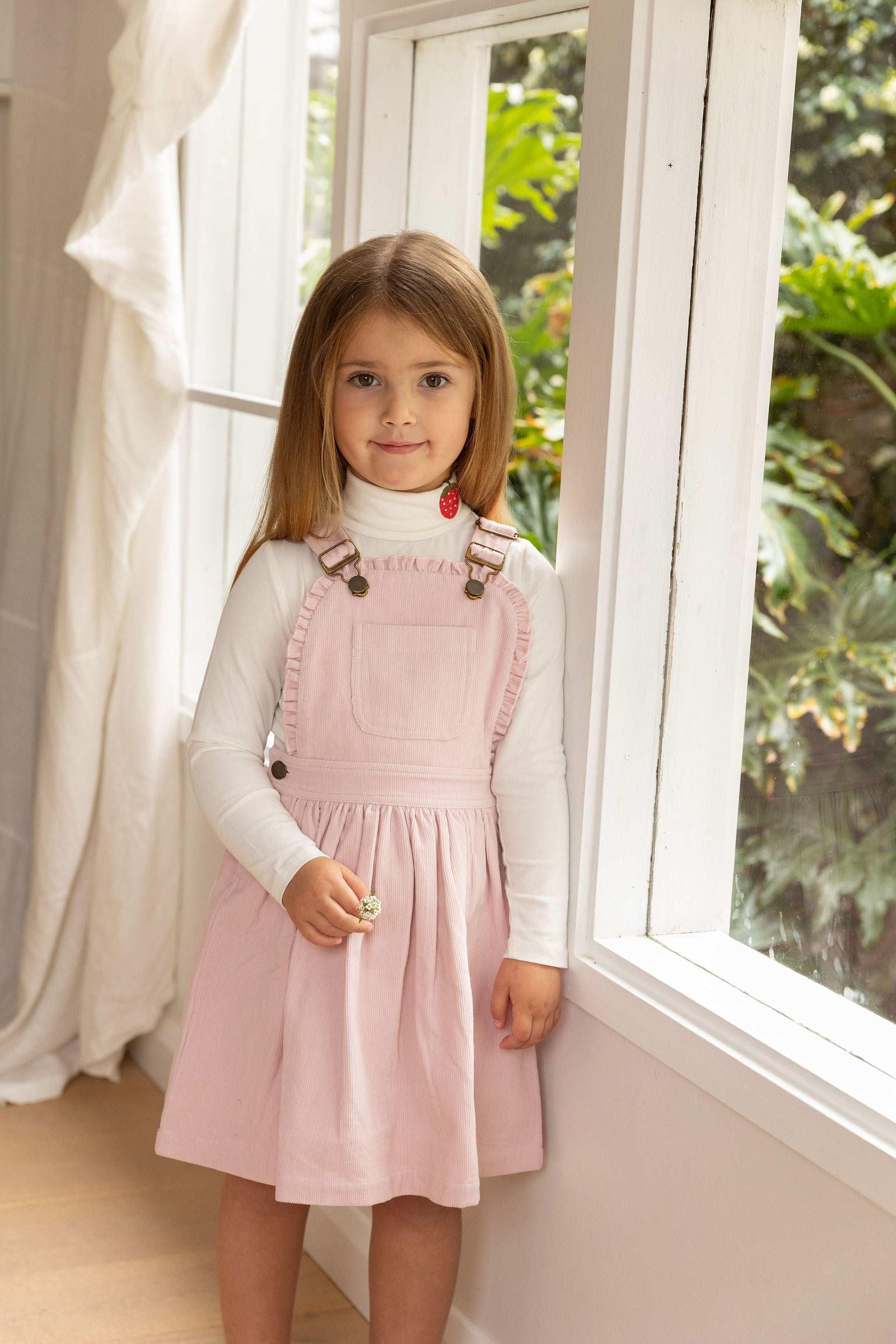 Ellie Pinafore Dress - Happy Pink - ALEX & ANT