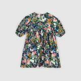 Lilly Smock Dress - Strawberry Navy