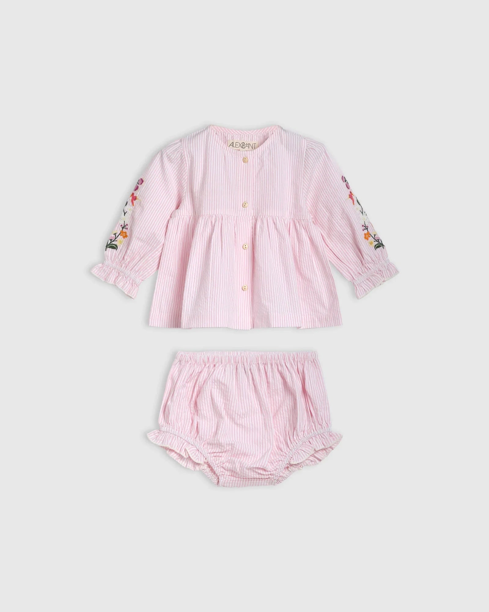 Grace Set - Pink/White Stripe - ALEX & ANT