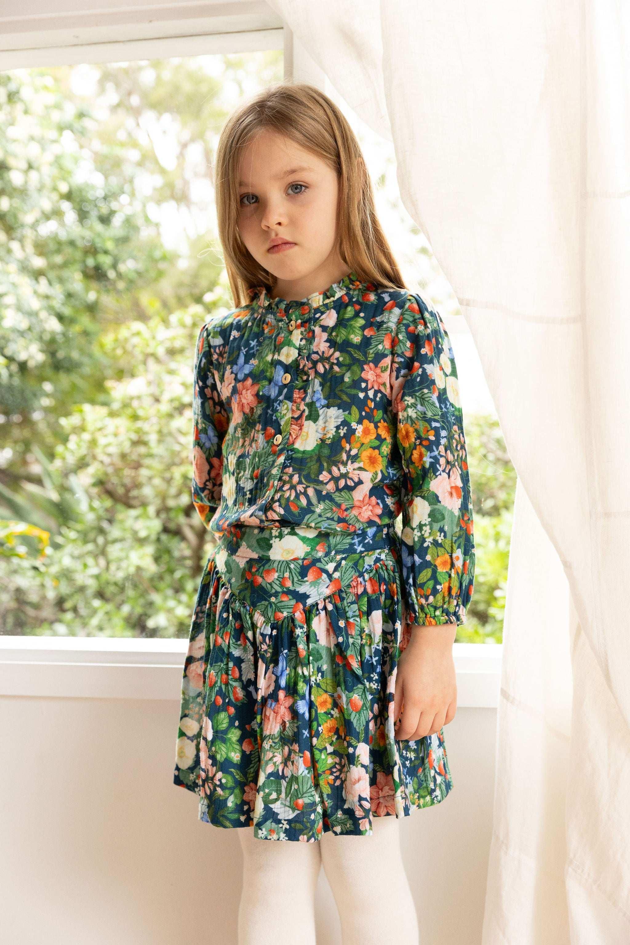 Hazel Skirt - Strawberry Navy - ALEX & ANT