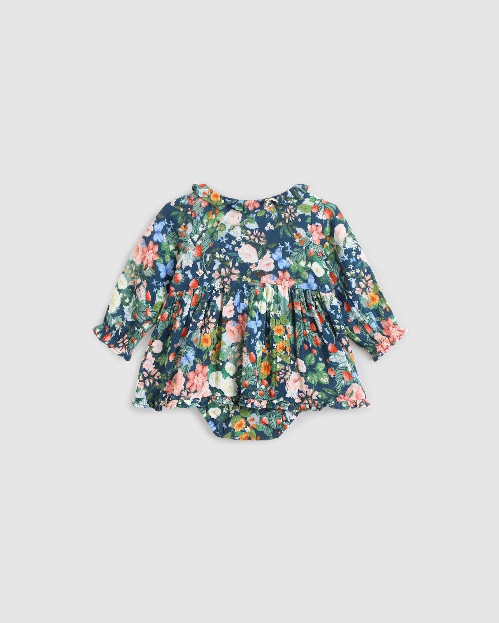 Ivy Baby Dress - Strawberry Navy - ALEX & ANT