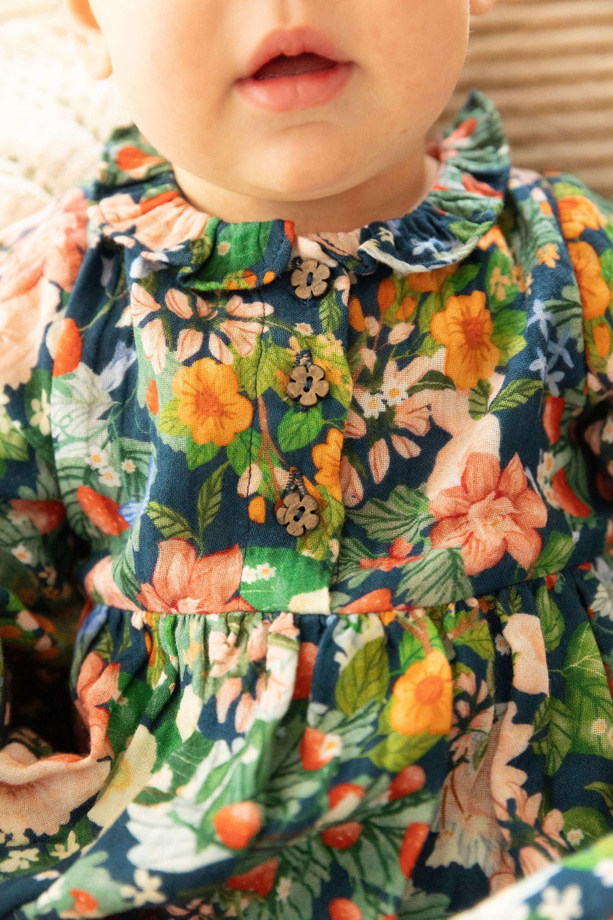 Ivy Baby Dress - Strawberry Navy - ALEX & ANT