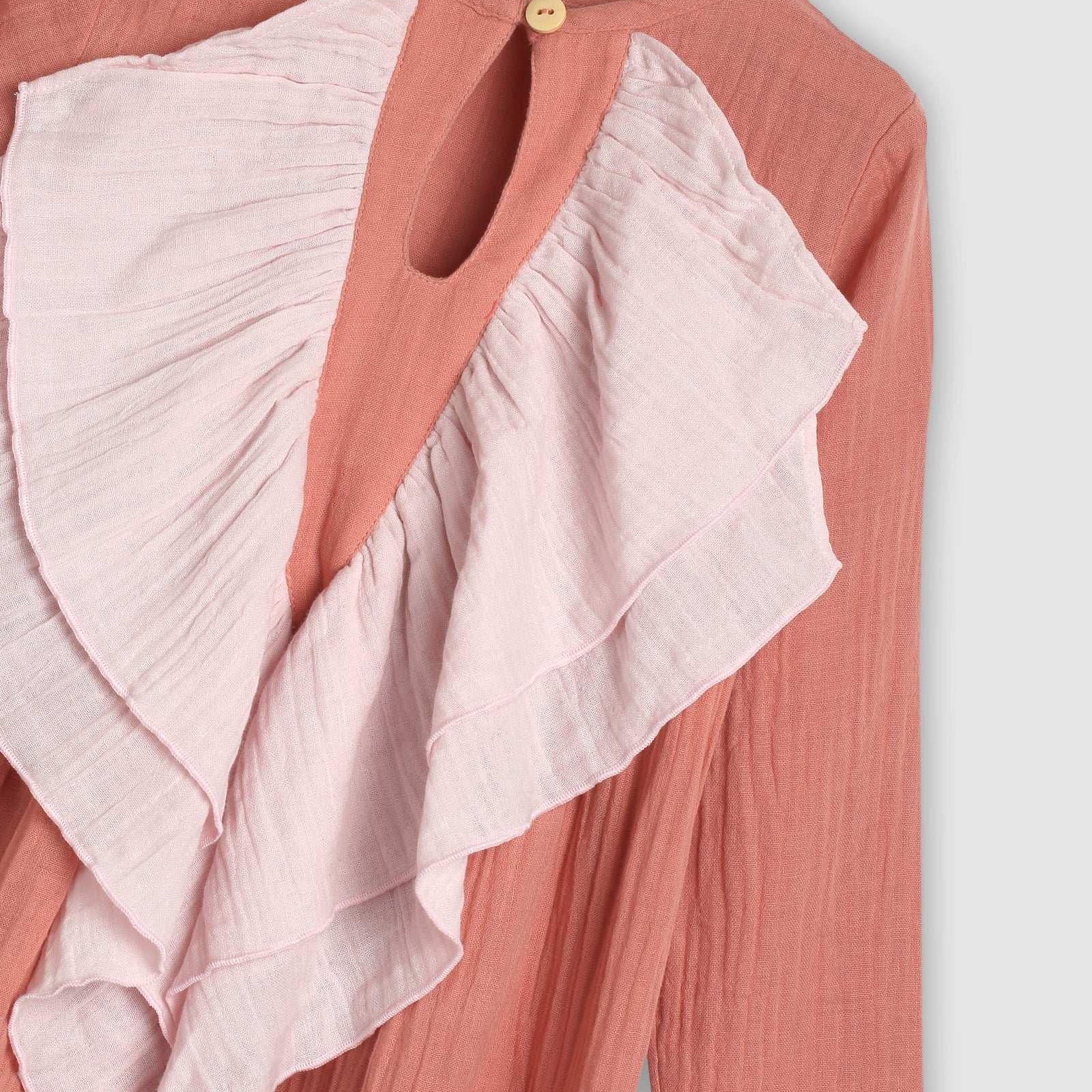 Katie Dress - Terracotta & Pink - ALEX & ANT