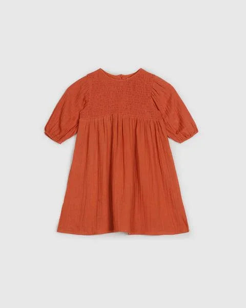 Lilly Smock Dress - Flame Red - ALEX & ANT