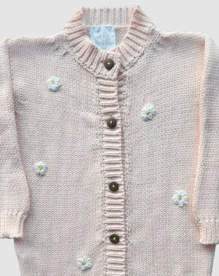 Sunflower Cardigan - Baby Pink - ALEX & ANT